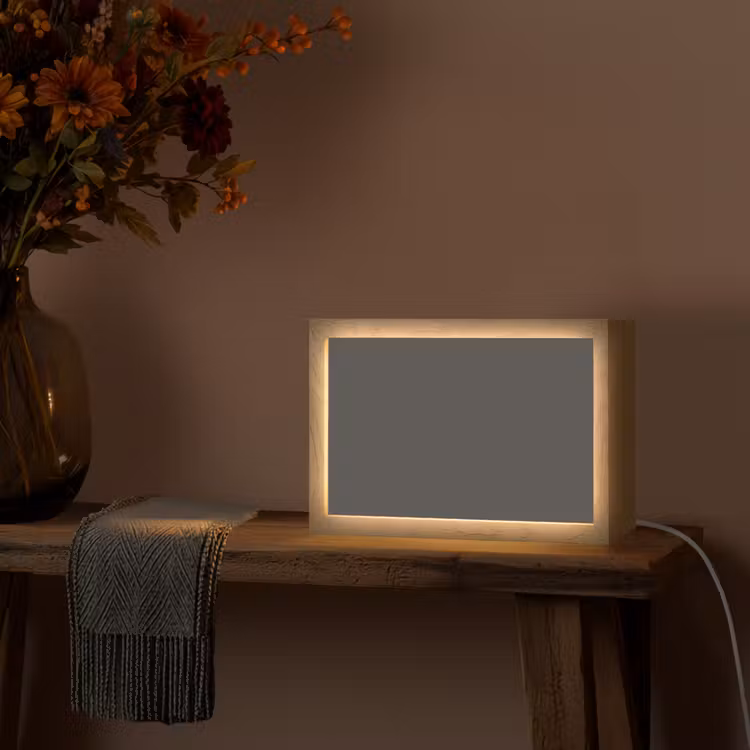 Charcoal - Grijs- Grey Light Box met kabel (Tafellamp) klein 924 -sfeer4