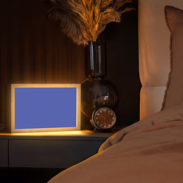 Chinese - Blue - Blauw Light Box met kabel (Tafellamp) klein 924 -sfeer1