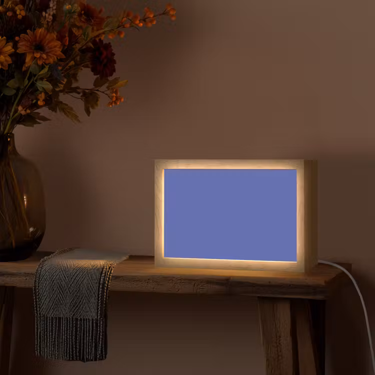 Chinese - Blue - Blauw Light Box met kabel (Tafellamp) klein 924 -sfeer4