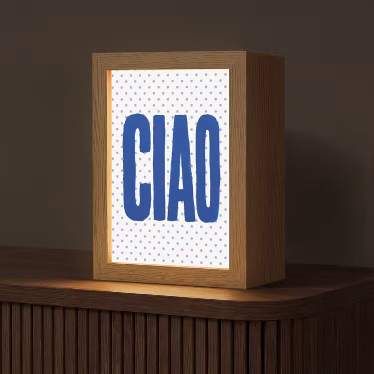 Ciao - Blauw - Stippen Light Box met kabel (Tafellamp) klein -z3d_website