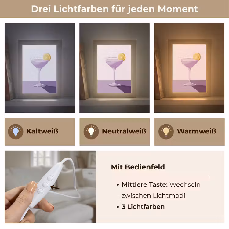 Cocktail - Paars - Minimalistisch - Citroen Light Box met kabel (Tafellamp) klein -USP_lichtkleurDE