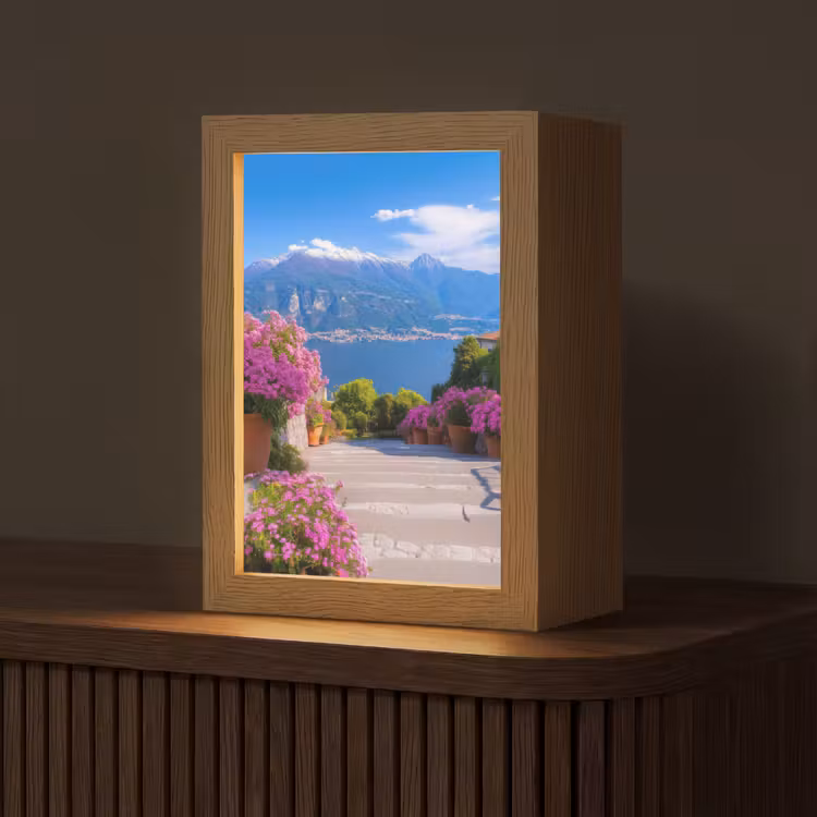 Lake Como - Italië - Landschap Light Box met kabel (Tafellamp) klein -z3d_website