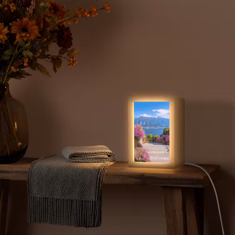 Lake Como - Italië - Landschap Light Box met kabel (Tafellamp) klein -sfeer4