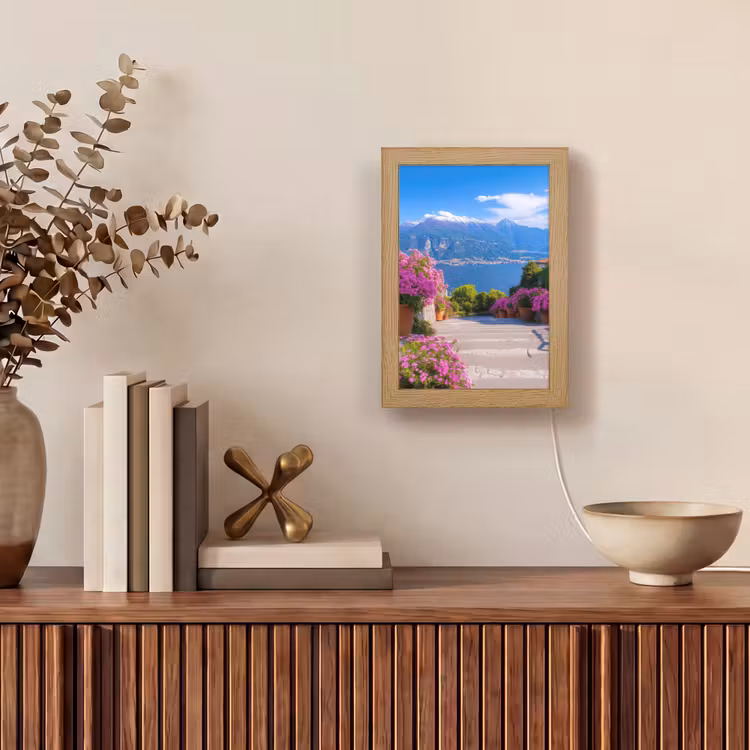 Lake Como - Italië - Landschap Light Box met kabel (Tafellamp) klein -sfeer2