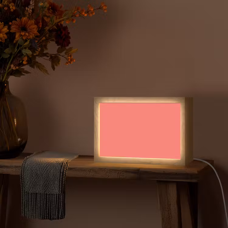 Coral - Punch - Koraal Light Box met kabel (Tafellamp) klein 924 -sfeer4
