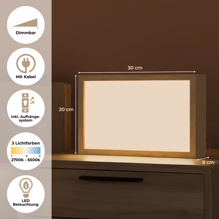 Cream - Nude - Neutraal Light Box met kabel (Tafellamp) klein 924 -USP_DE