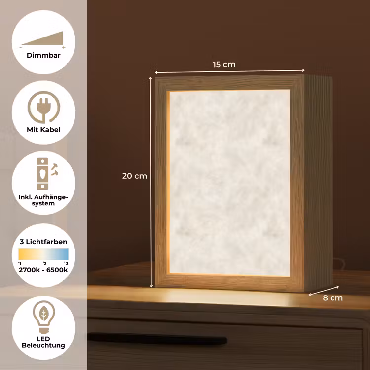 Crèmebeige - Marmer - Aders Light Box met kabel (Tafellamp) klein 925 -USP_DE