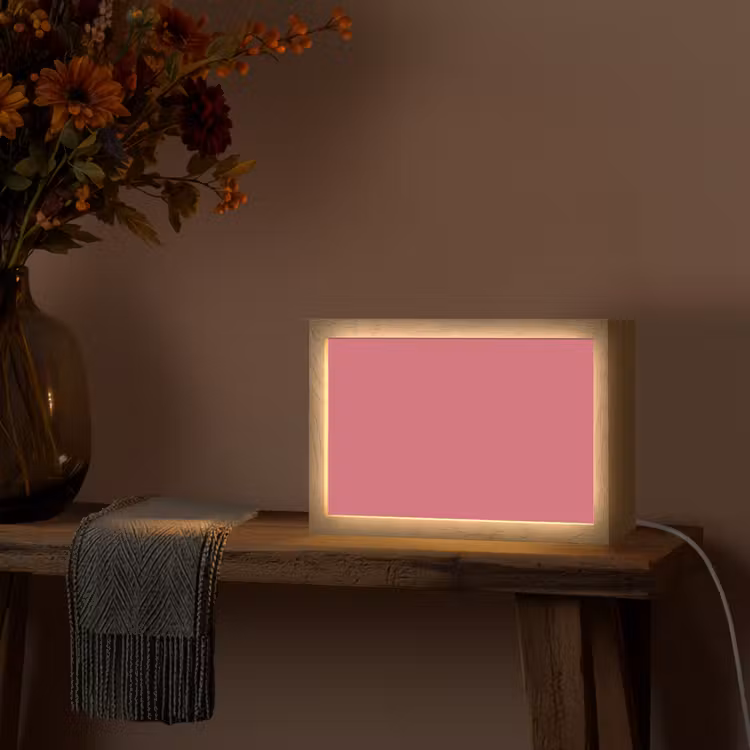 Crimson - Rose - Roze Light Box met kabel (Tafellamp) klein 924 -sfeer4
