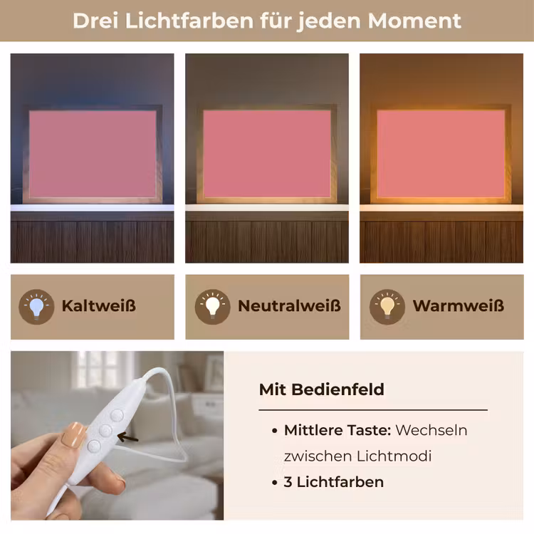 Crimson - Rose - Roze Light Box met kabel (Tafellamp) klein 924 -USP_lichtkleurDE