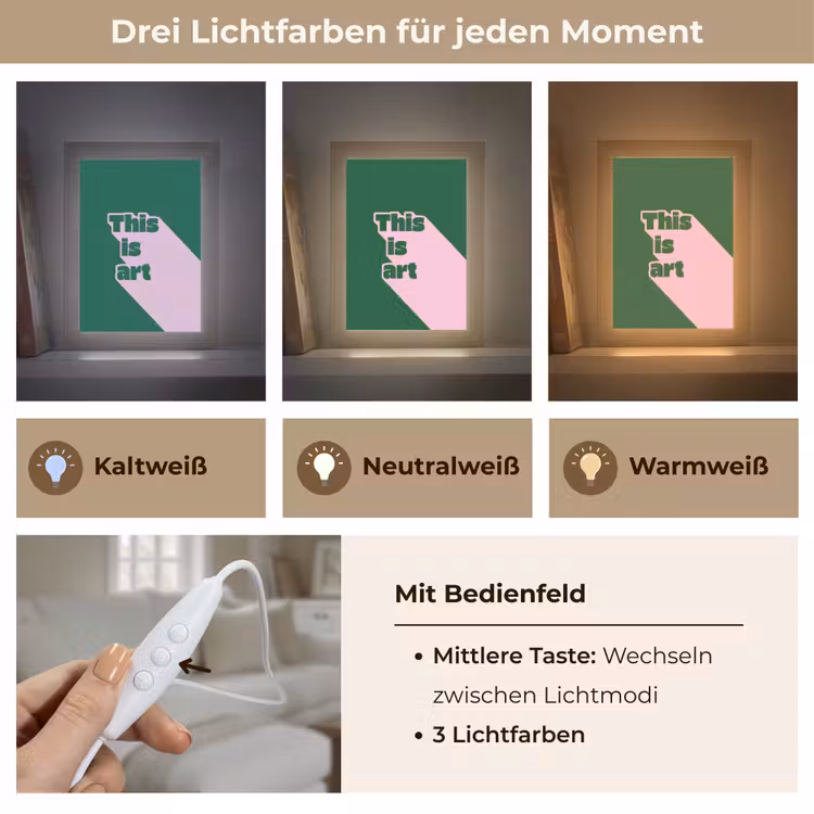 This is art - Schaduw - Roze Light Box met kabel (Tafellamp) klein -USP_lichtkleurDE