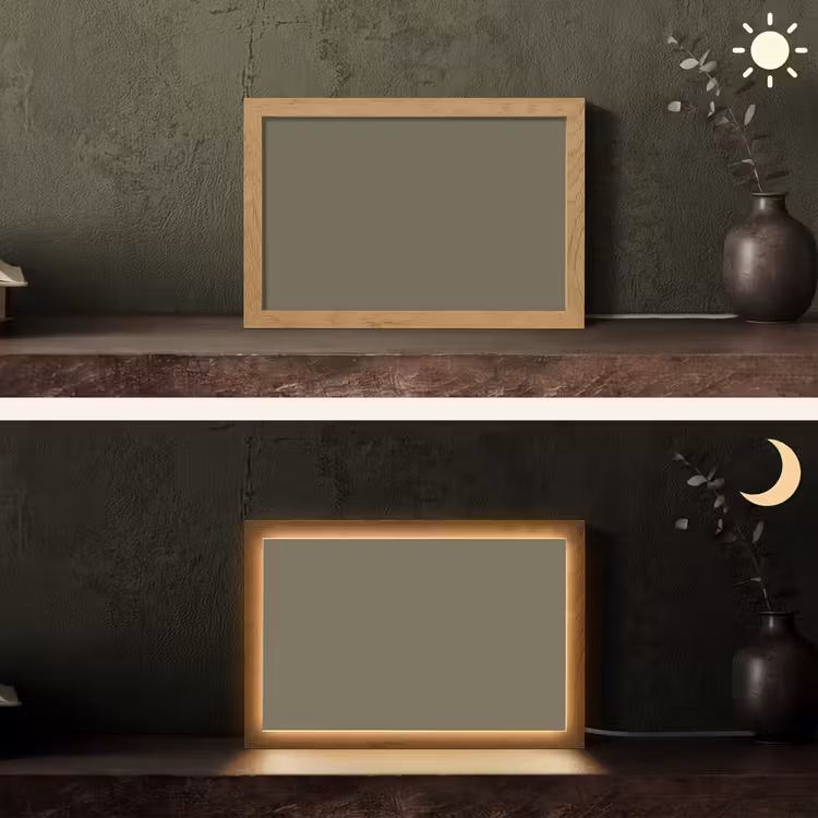 Deep - Khaki - Groen Light Box met kabel (Tafellamp) klein 924 -sfeer3