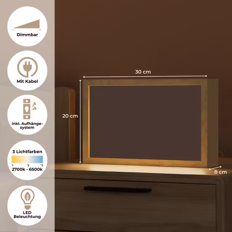 Deep - Obsidian - Bruin Light Box met kabel (Tafellamp) klein 924 -USP_DE