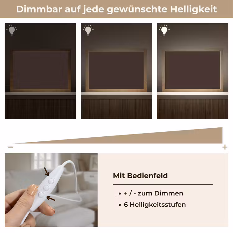 Deep - Obsidian - Bruin Light Box met kabel (Tafellamp) klein 924 -USP_dimbaarDE