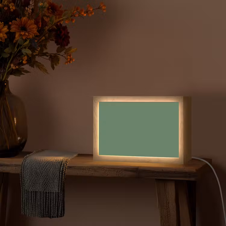 Deep - Sagewood - Groen Light Box met kabel (Tafellamp) klein 924 -sfeer4