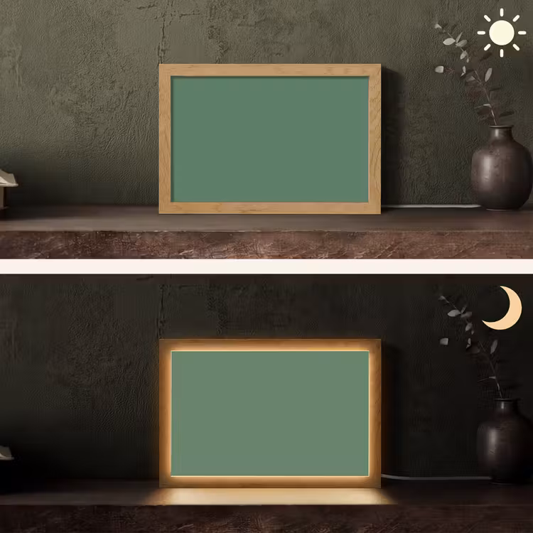 Deep - Sagewood - Groen Light Box met kabel (Tafellamp) klein 924 -sfeer3