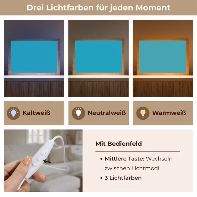 Deep - Turquoise - Turkoois Light Box met kabel (Tafellamp) klein 924 -USP_lichtkleurDE
