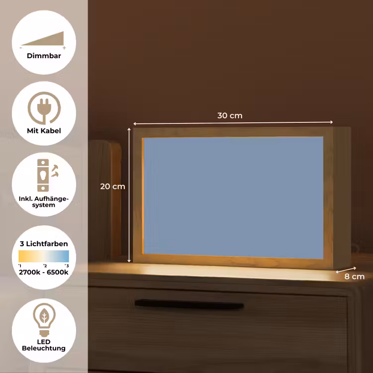 Denim - Breeze - Blauw Light Box met kabel (Tafellamp) klein 924 -USP_DE