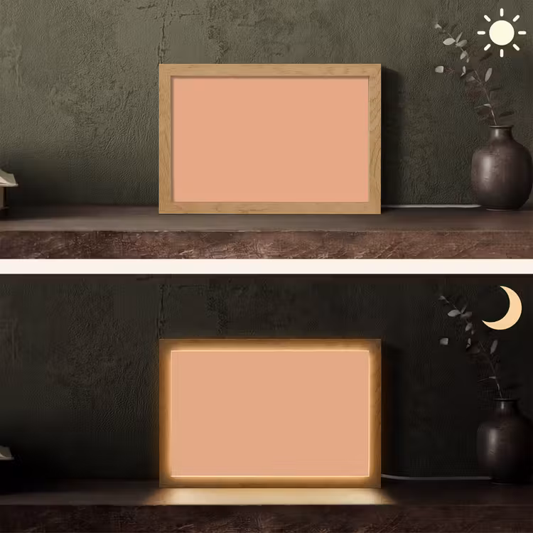 Desert - Coral - Koraal Light Box met kabel (Tafellamp) klein 924 -sfeer3