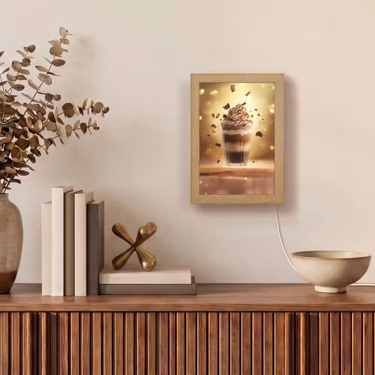 Dessert - Chocolade - Zoet - Eten Light Box met kabel (Tafellamp) klein -sfeer2