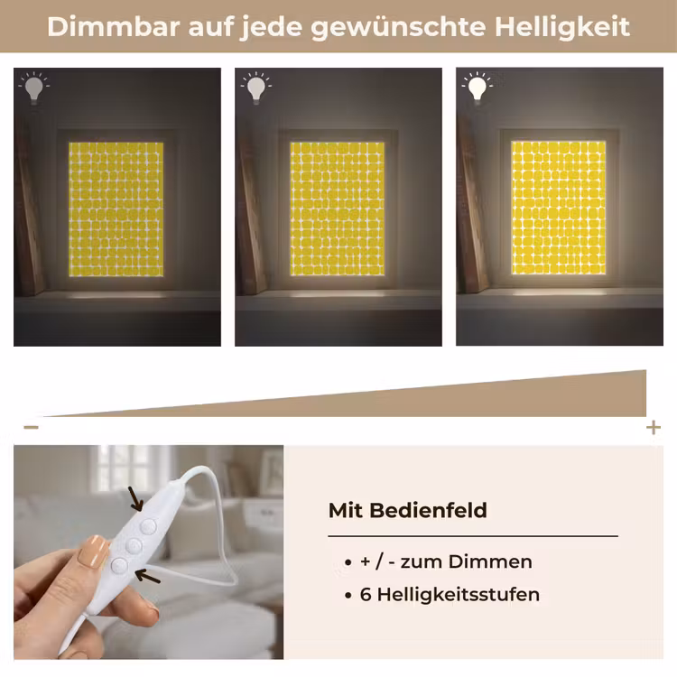 Stippen - Modern - Geel Light Box met kabel (Tafellamp) klein 925 -USP_dimbaarDE