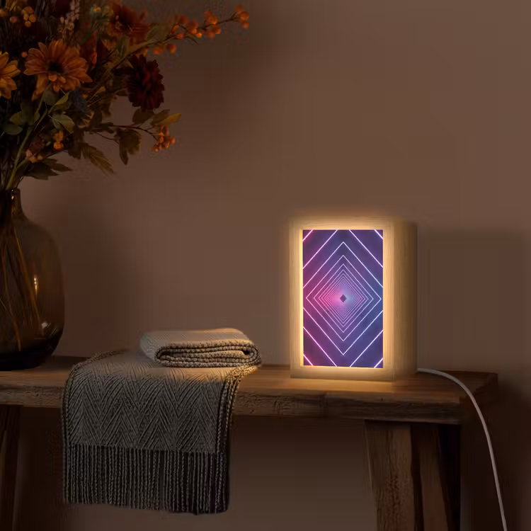 Driedimensionaal - Tunnel - Ruimte Light Box met kabel (Tafellamp) klein -sfeer4