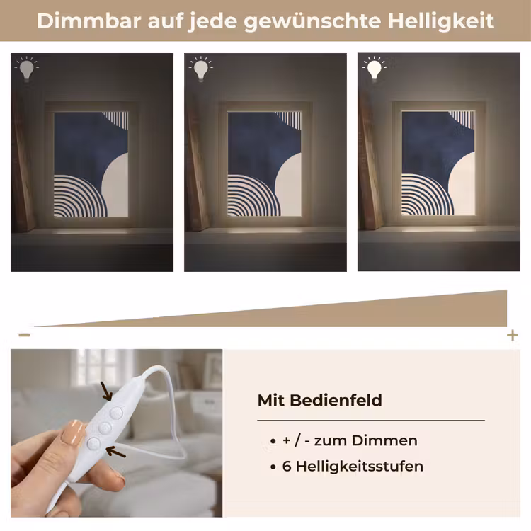Donkerblauw - Abstract - Lijnen Light Box met kabel (Tafellamp) klein -USP_dimbaarDE