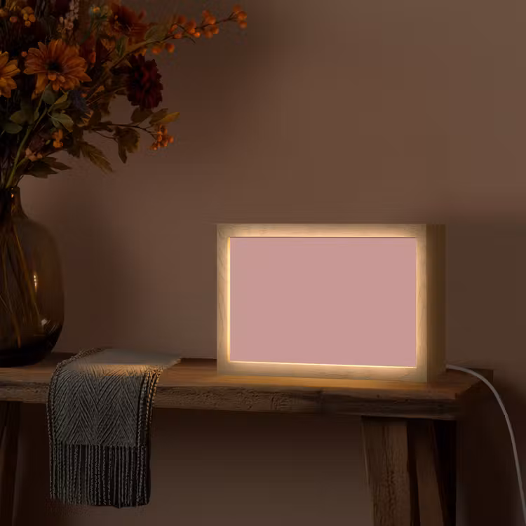 Dusty - Rose - Roze Light Box met kabel (Tafellamp) klein 924 -sfeer4