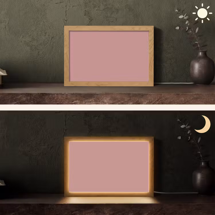 Dusty - Rose - Roze Light Box met kabel (Tafellamp) klein 924 -sfeer3