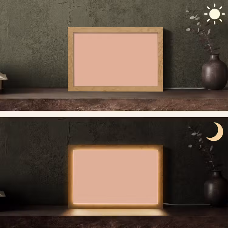 Dusty - Rose - Roze Light Box met kabel (Tafellamp) klein 924 -sfeer3