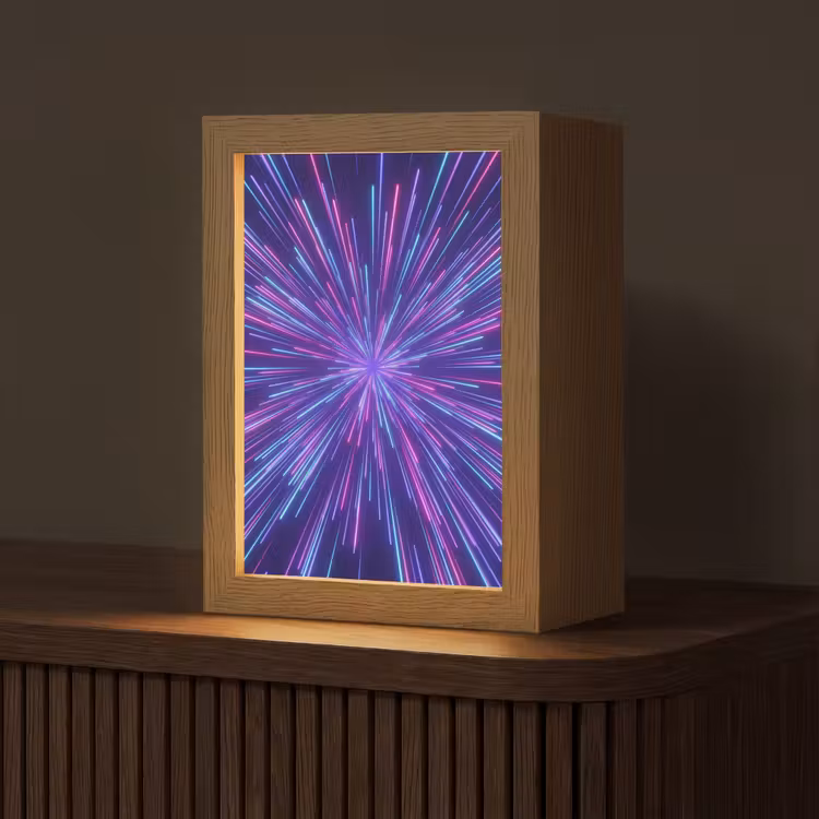 Dynamisch - Ruimte - Kleurrijk Light Box met kabel (Tafellamp) klein -z3d_website