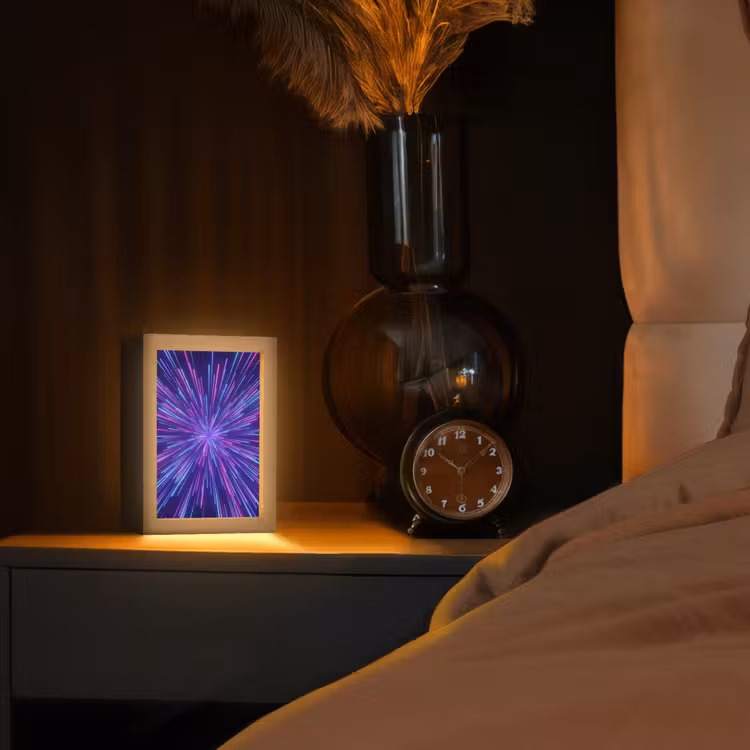 Dynamisch - Ruimte - Kleurrijk Light Box met kabel (Tafellamp) klein -sfeer1