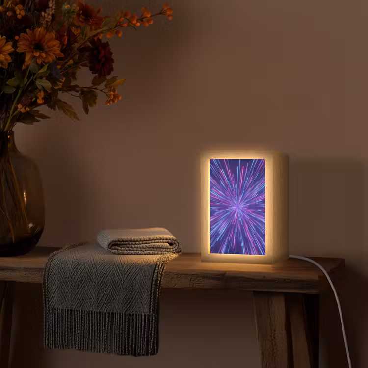 Dynamisch - Ruimte - Kleurrijk Light Box met kabel (Tafellamp) klein -sfeer4