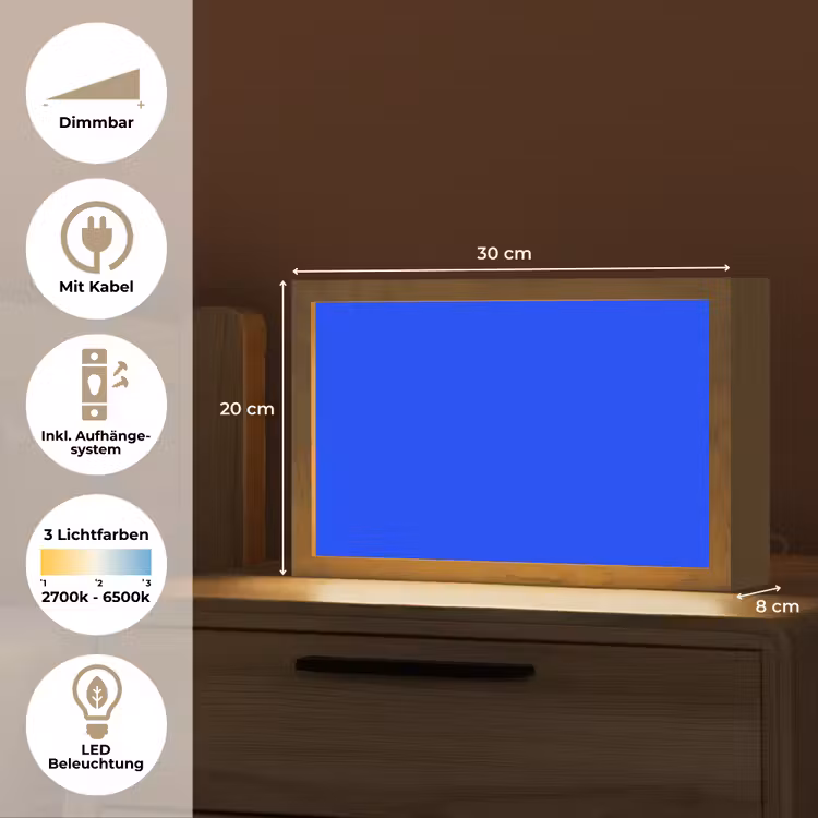 Electric - Blue - Blauw Light Box met kabel (Tafellamp) klein 924 -USP_DE