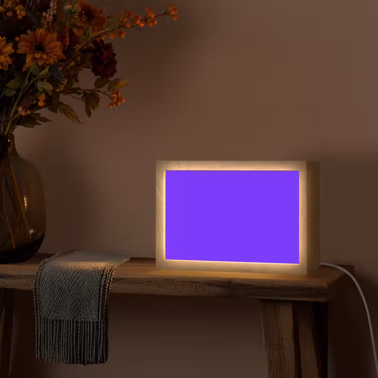 Electric - Indigo - Paars Light Box met kabel (Tafellamp) klein 924 -sfeer4
