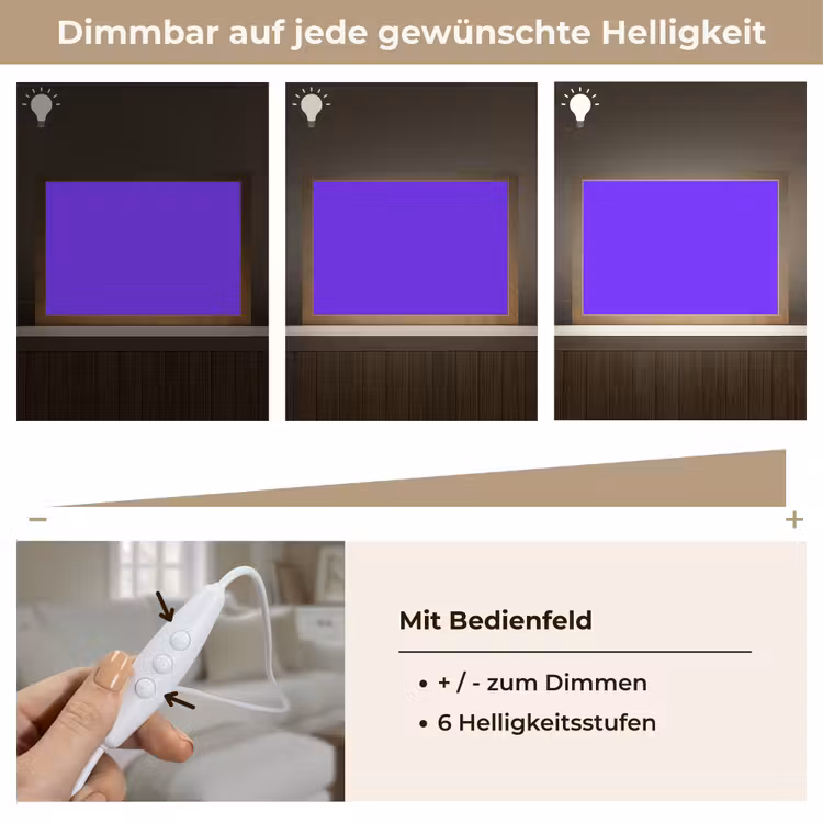 Electric - Indigo - Paars Light Box met kabel (Tafellamp) klein 924 -USP_dimbaarDE