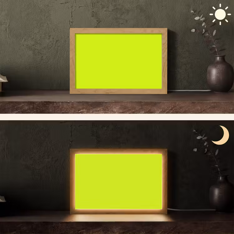 Electric - Lemon - Geel Light Box met kabel (Tafellamp) klein 924 -sfeer3