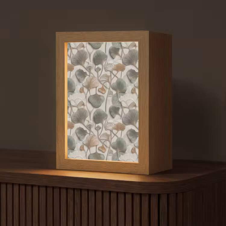 Elegant - Bladeren - Groen Light Box met kabel (Tafellamp) klein 925 -z3d_website