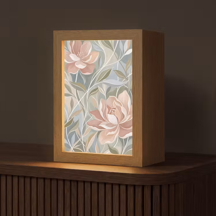 Elegant - Romantiek - Roze Light Box met kabel (Tafellamp) klein -z3d_website