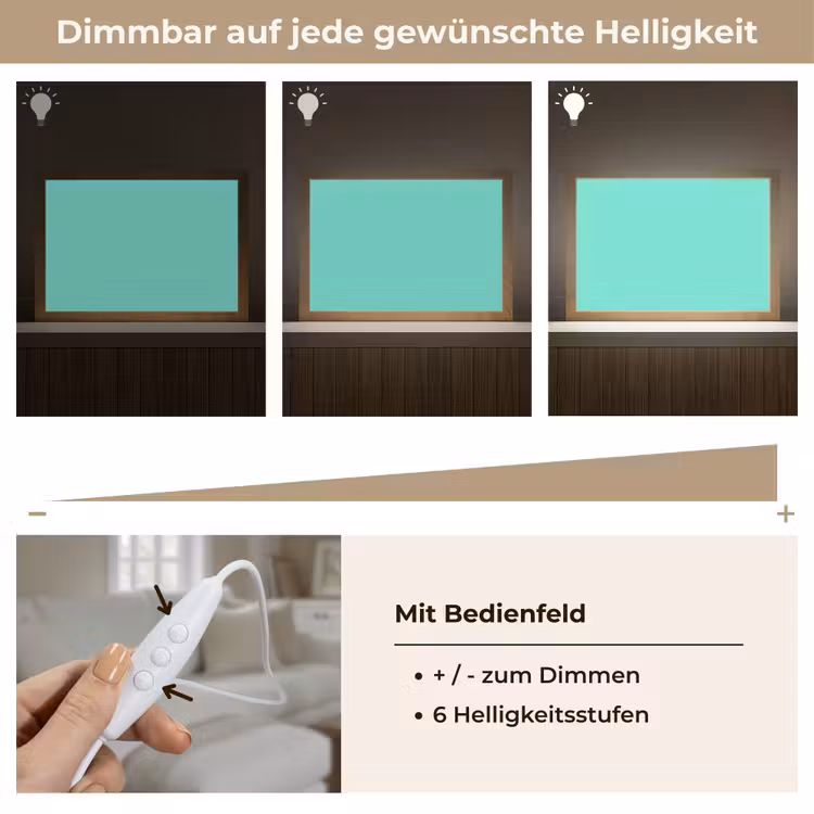 Electric - Cyan - Turkoois Light Box met kabel (Tafellamp) klein 924 -USP_dimbaarDE