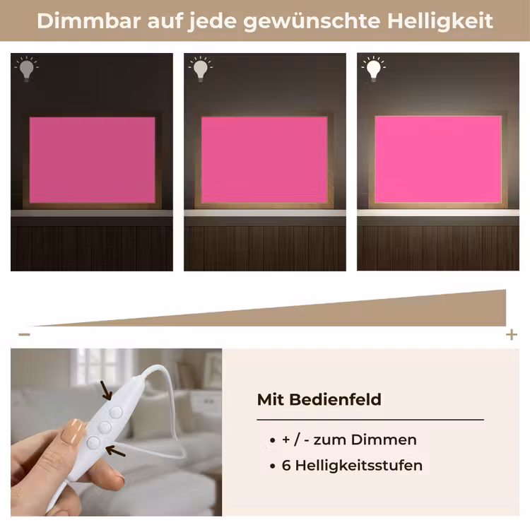 Electric - Magenta - Roze Light Box met kabel (Tafellamp) klein 924 -USP_dimbaarDE