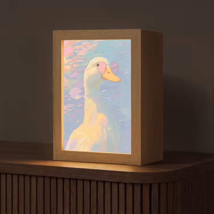 Eend - Zonnebril - Water Light Box met kabel (Tafellamp) klein -z3d_website