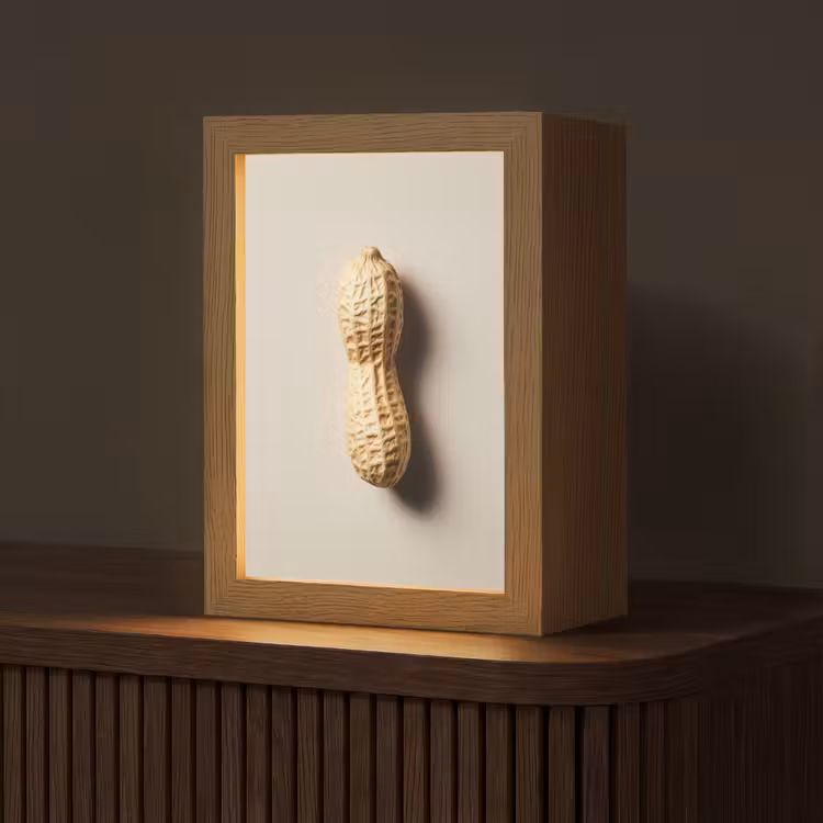 Pinda - Ruw - Beige Light Box met kabel (Tafellamp) klein -z3d_website