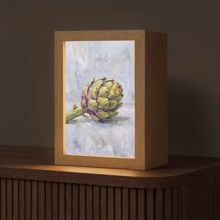 Tischlampe - Essen – Artischocke – Modern - Eten - Artisjok - Modern Light Box met kabel (Tafellamp) klein