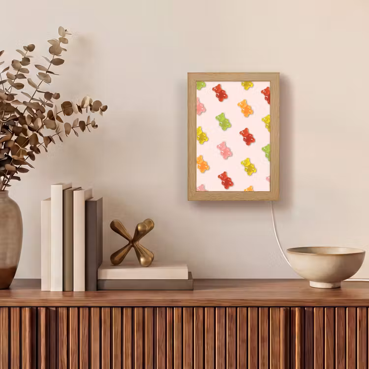 Kleur - Snoep - Roze Light Box met kabel (Tafellamp) klein -sfeer2