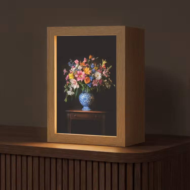Kleur - Vaas - Bloemen - Boeket Light Box met kabel (Tafellamp) klein -z3d_website