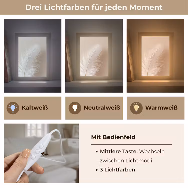 Veer - Minimalistisch - Roze Light Box met kabel (Tafellamp) klein -USP_lichtkleurDE