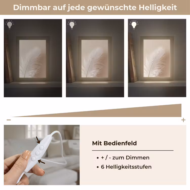 Veer - Minimalistisch - Roze Light Box met kabel (Tafellamp) klein -USP_dimbaarDE