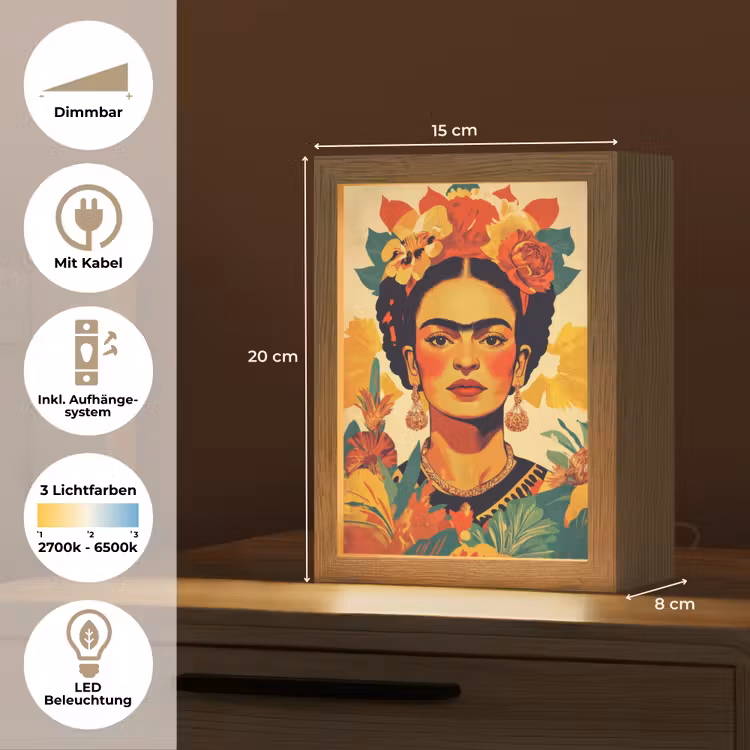 Vrouwelijk - Bloemen - Sieraden Light Box met kabel (Tafellamp) klein -USP_DE