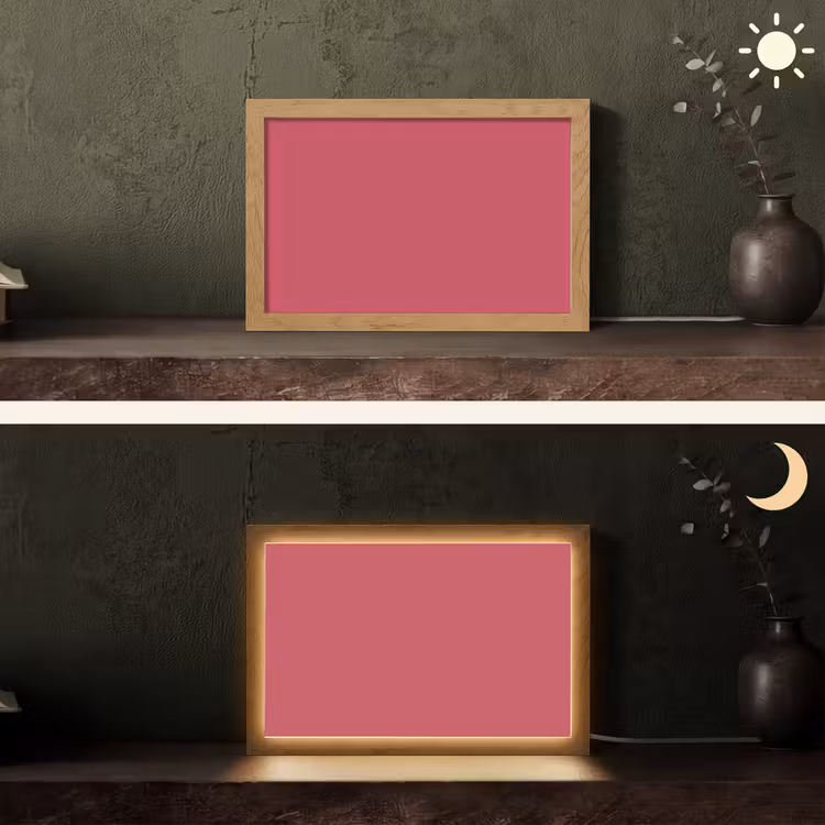 Bold - Berry - Rood Light Box met kabel (Tafellamp) klein 924 -sfeer3