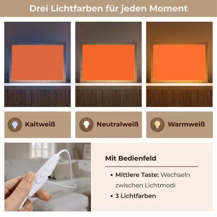 Fiery - Tangerine - Oranje Light Box met kabel (Tafellamp) klein 924 -USP_lichtkleurDE